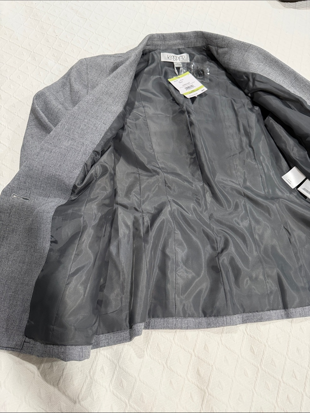 NWT Kasper Grey Women's Two-Piece Suit - 4 - Picture 6 of 14